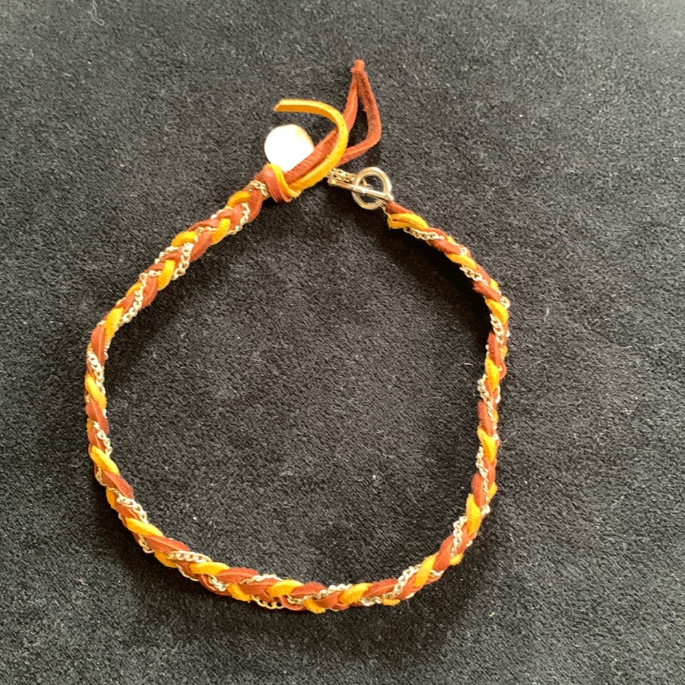 Braided Leather Choker Necklace